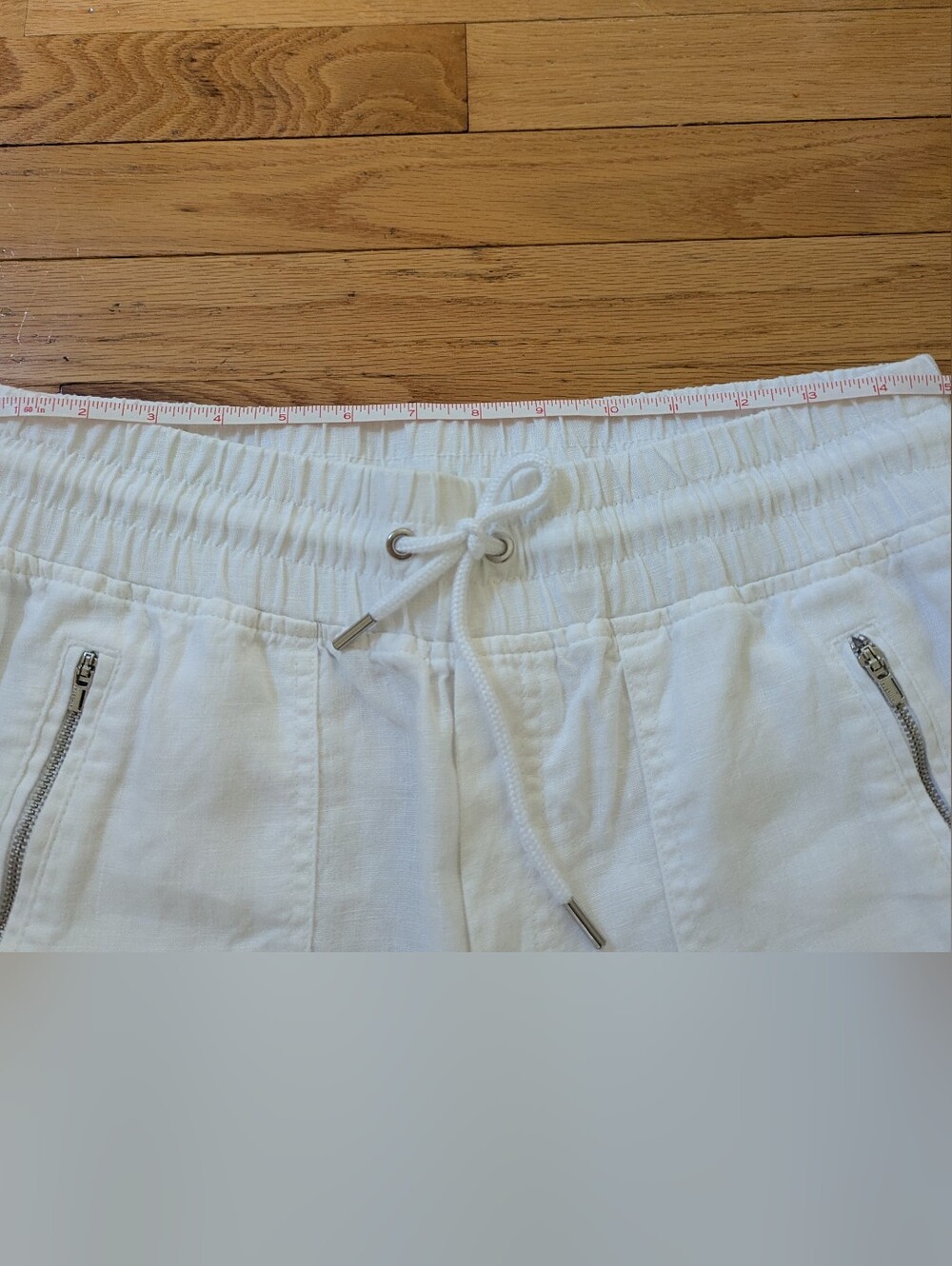 ATHLETA 🌴CABO🌴 WHITE LINEN JOGGERS  SZ. 8, LIKE NEW! - Picture 3 of 7